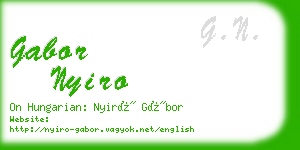 gabor nyiro business card